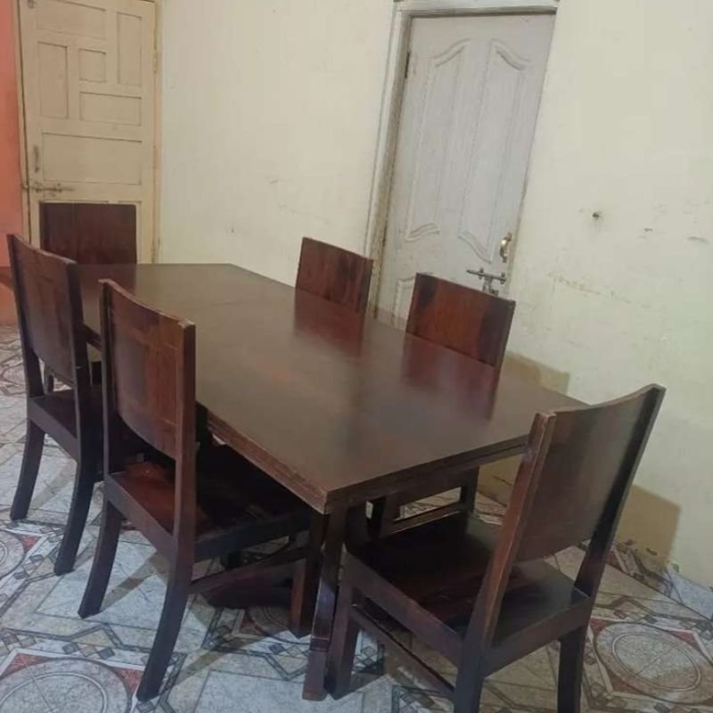 Sheesham Wood 6 Seater Dining Table
